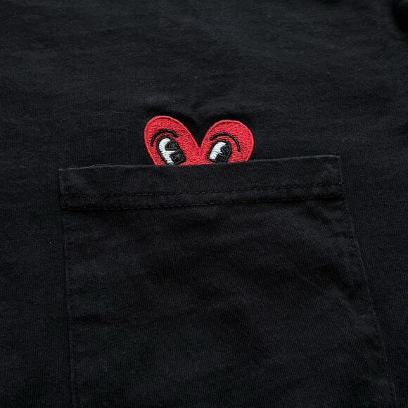 Keith Haring x Shoe Palace Black Tee 2XL Embroidered Signature Heart Pocket - Picture 5 of 6